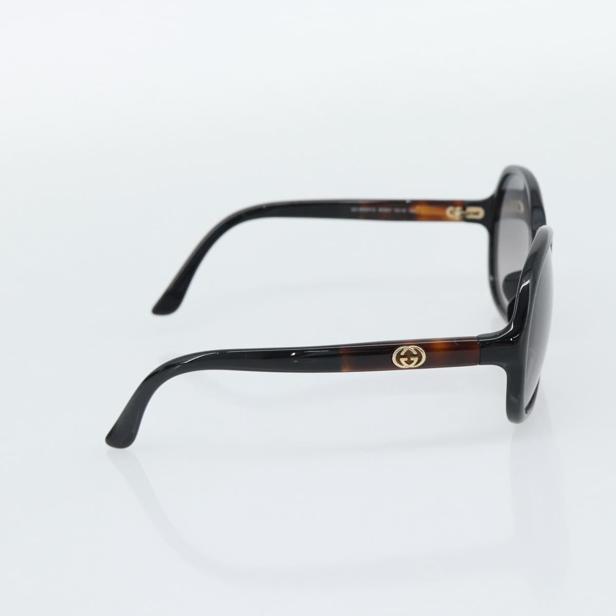 GUCCI Sunglasses Plastic Dark Brown Gold Auth ep15136A