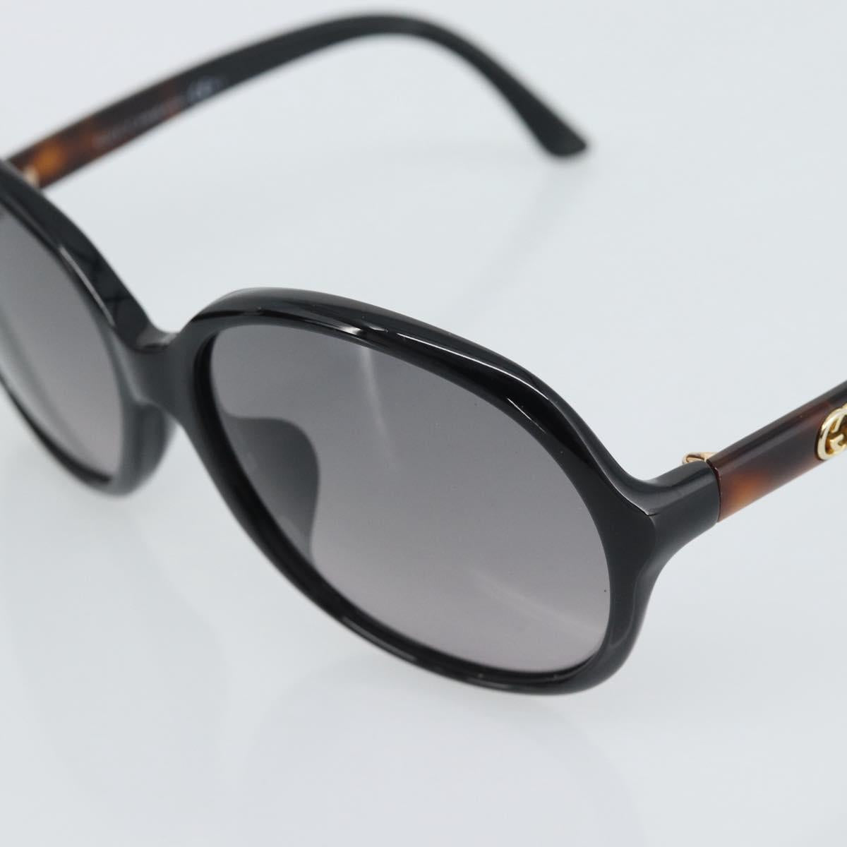 GUCCI Sunglasses Plastic Dark Brown Gold Auth ep15136A