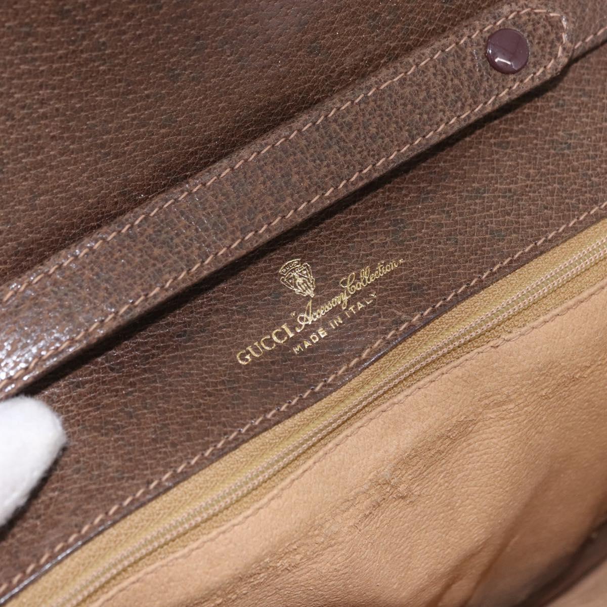 GUCCI GG Supreme Shoulder Bag PVC Leather Beige Gold Tone Auth ep15139
