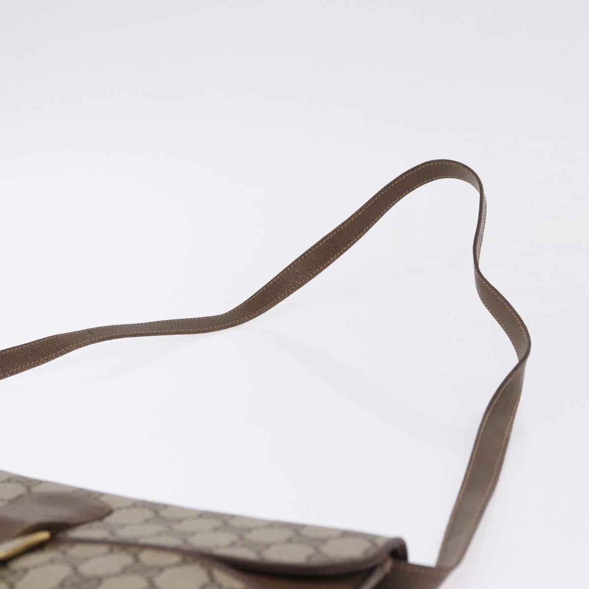 GUCCI GG Supreme Shoulder Bag PVC Leather Beige Gold Tone Auth ep15139