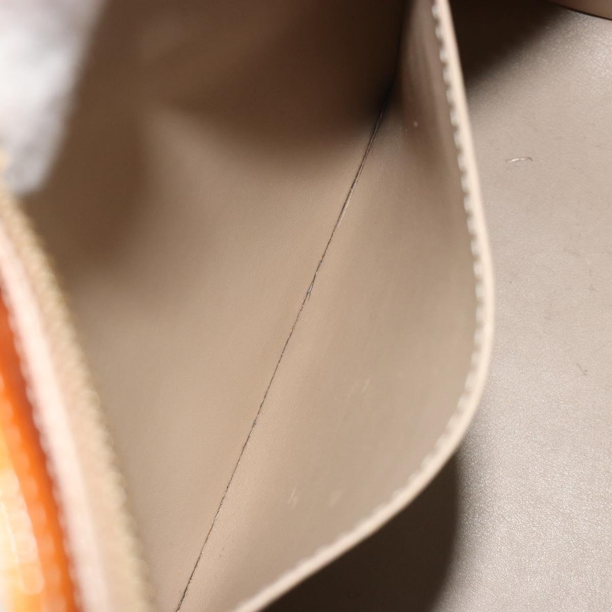 LOUIS VUITTON Monogram Vernis Houston Hand Bag Beige M91004 LV Auth ep15141