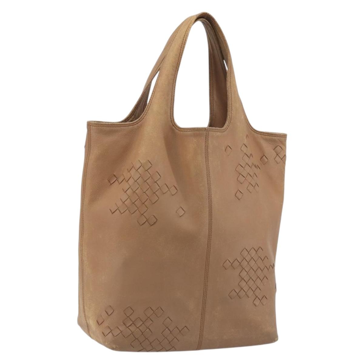 BOTTEGA VENETA INTRECCIATO Hand Bag Leather Outlet Beige 131673 Auth ep15142