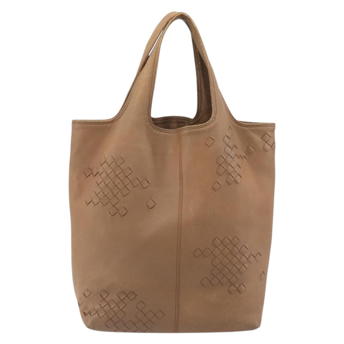 BOTTEGA VENETA INTRECCIATO Hand Bag Leather Outlet Beige 131673 Auth ep15142