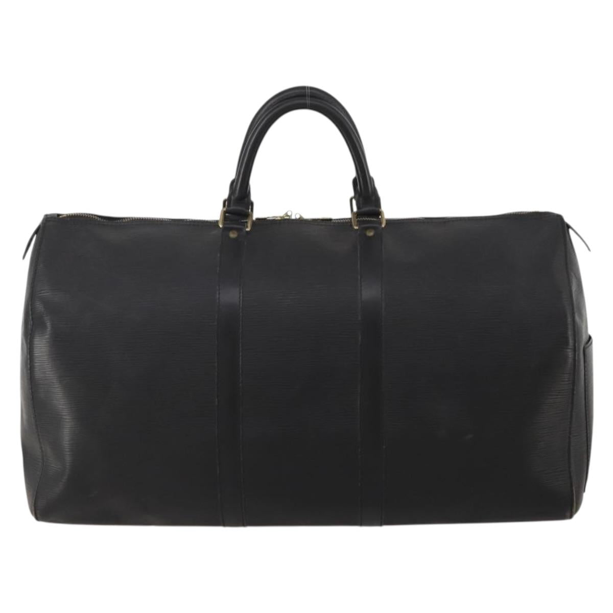 LOUIS VUITTON Epi Keepall 55 Boston Bag Noir M42952 LV Auth ep15146