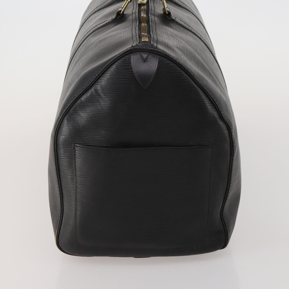 LOUIS VUITTON Epi Keepall 55 Boston Bag Noir M42952 LV Auth ep15146