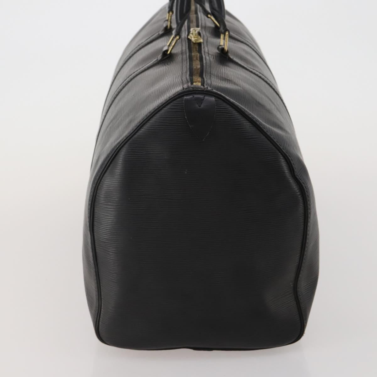LOUIS VUITTON Epi Keepall 55 Boston Bag Noir M42952 LV Auth ep15146