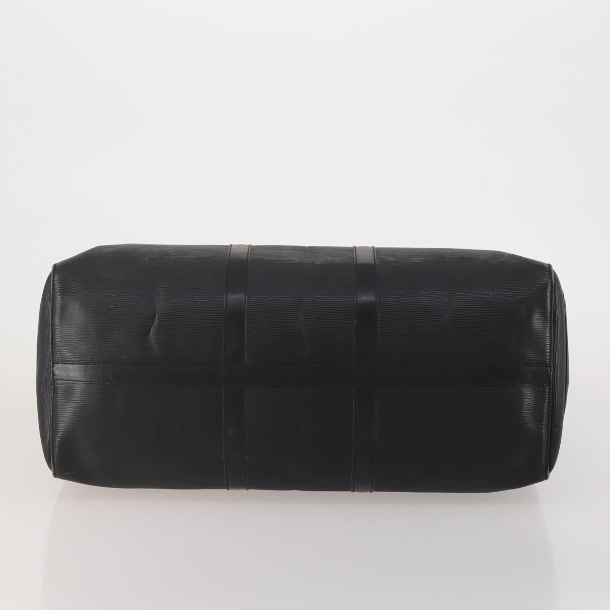 LOUIS VUITTON Epi Keepall 55 Boston Bag Noir M42952 LV Auth ep15146