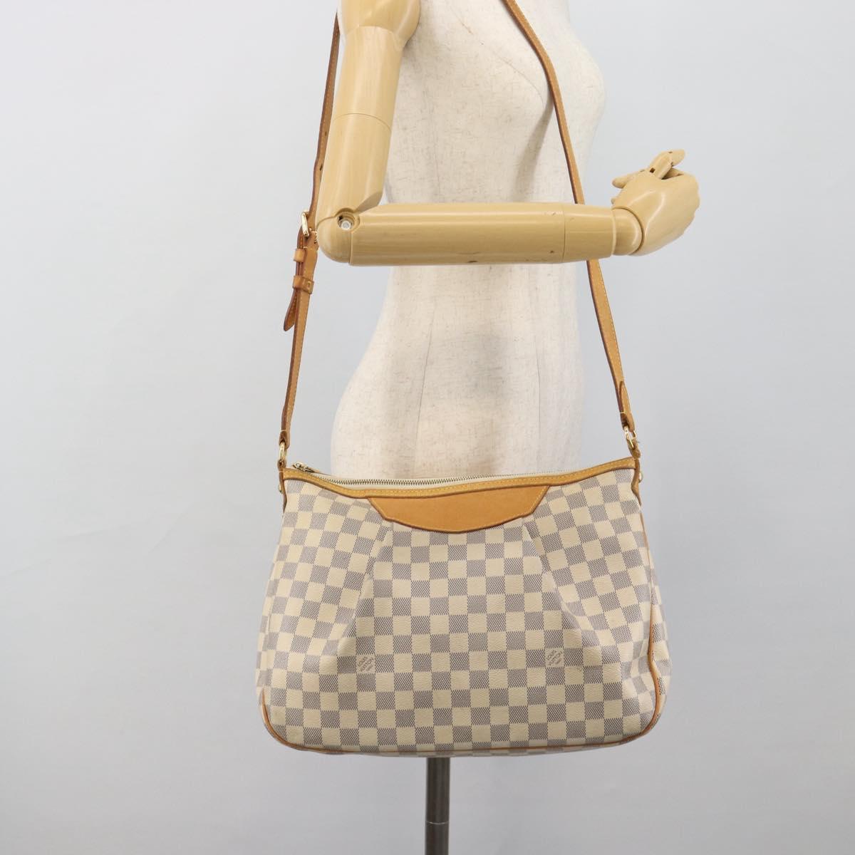 LOUIS VUITTON Damier Azur Siracusa MM Shoulder Bag N41112 LV Auth ep15149