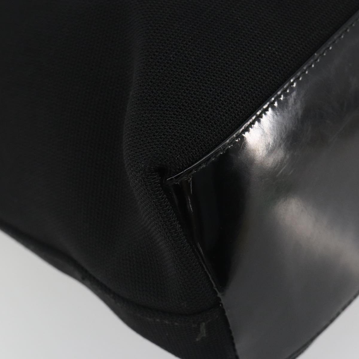 GUCCI Shoulder Bag Canvas Black Silver Auth ep15152