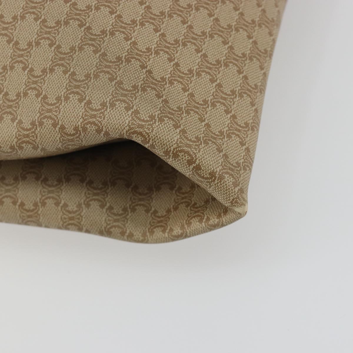 CELINE Macadam Tote Bag PVC Leather Beige Brown Auth ep15154