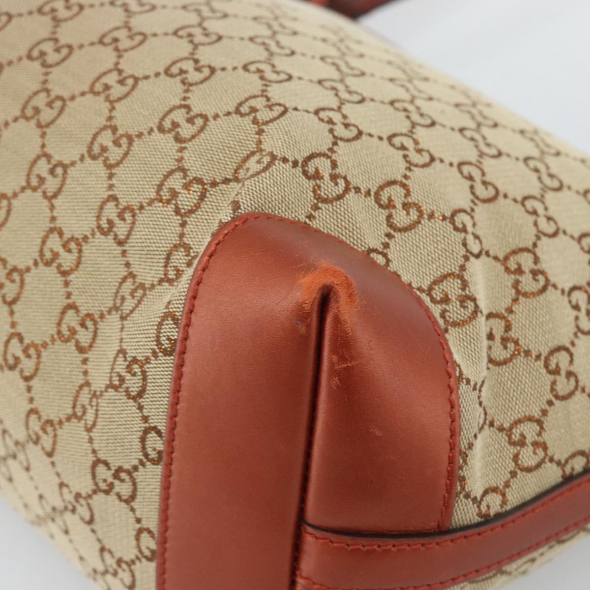 GUCCI GG Canvas Tote Bag Beige Red 247209 Auth ep15164