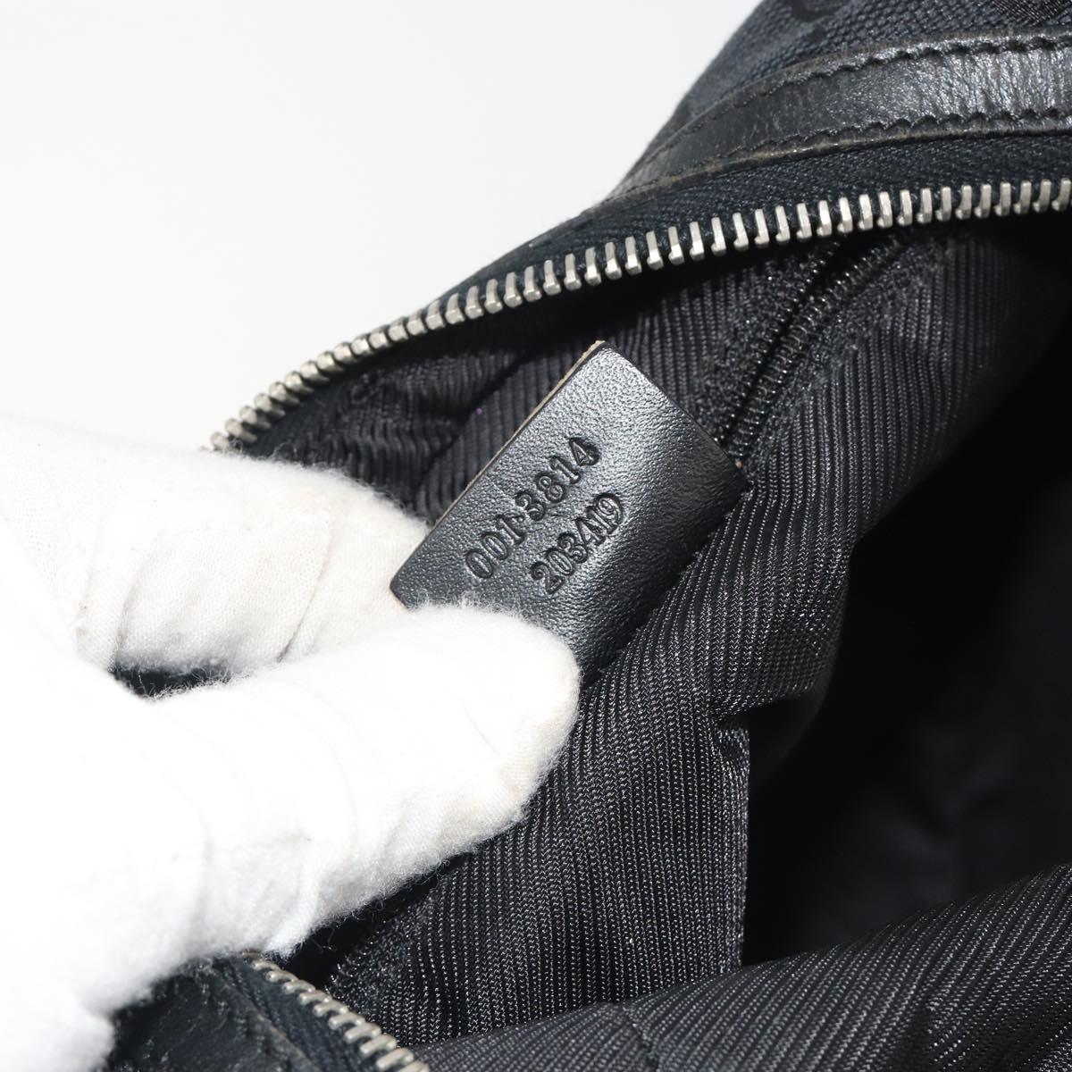 GUCCI GG Canvas Shoulder Bag Black Silver 001 3814 Auth ep15165A