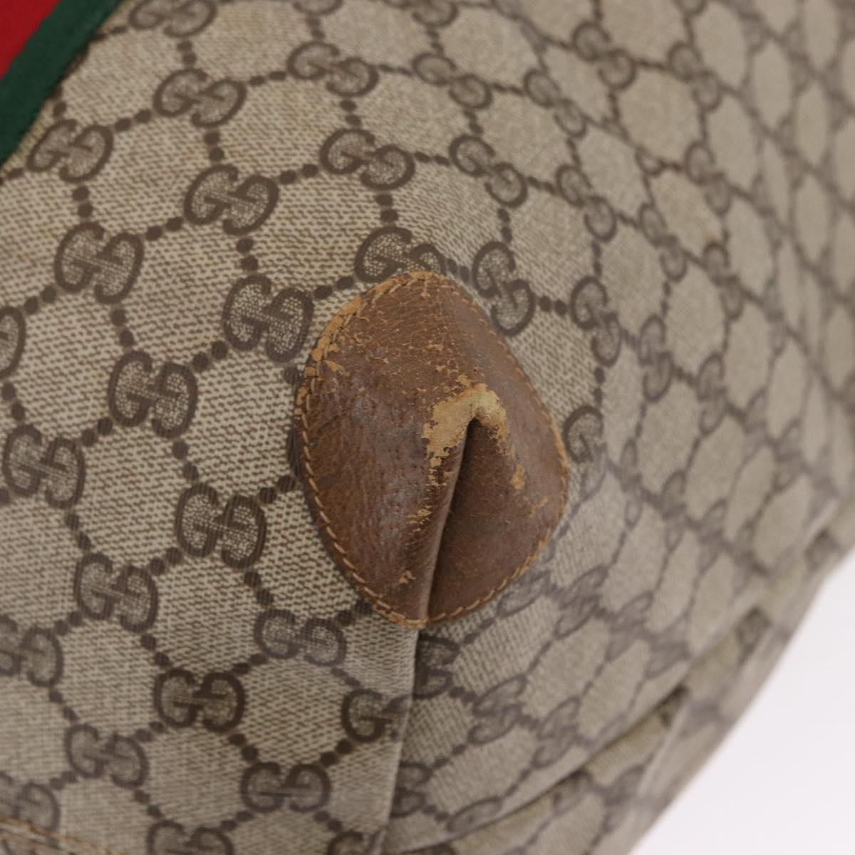 GUCCI GG Supreme Tote Bag PVC Leather Beige 89 19 012 Auth ep15184