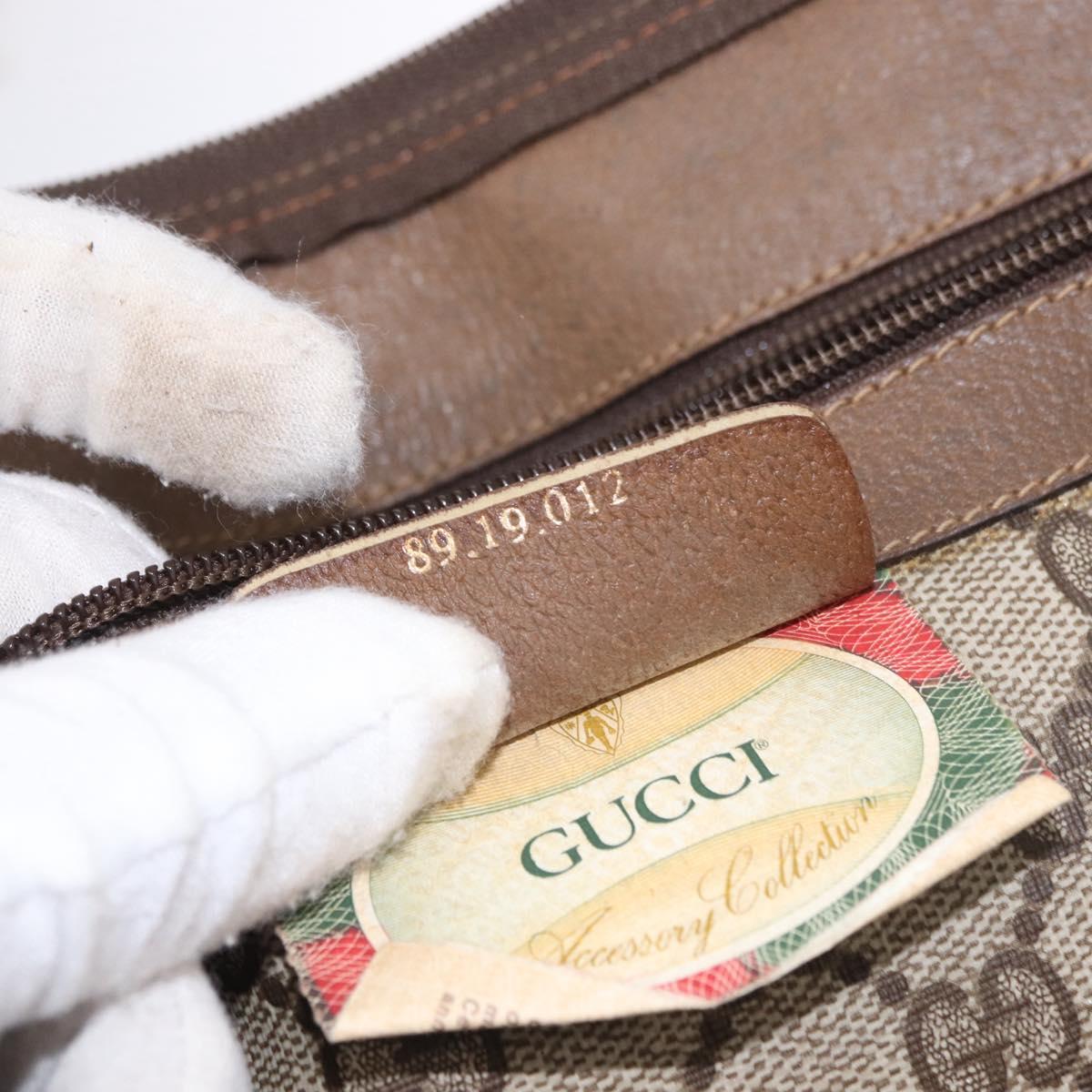 GUCCI GG Supreme Tote Bag PVC Leather Beige 89 19 012 Auth ep15184