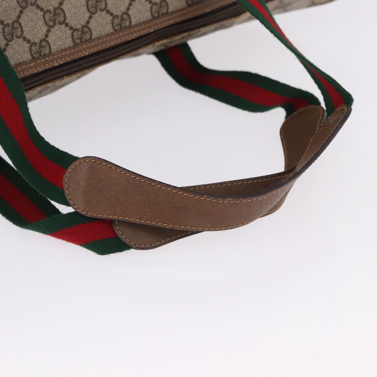 GUCCI GG Supreme Tote Bag PVC Leather Beige 89 19 012 Auth ep15184