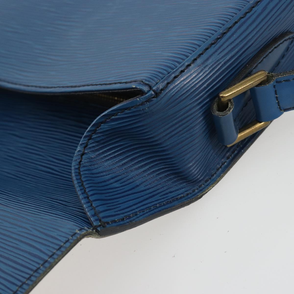 LOUIS VUITTON Epi Saint Cloud GM Shoulder Bag Blue M52195 LV Auth ep15188