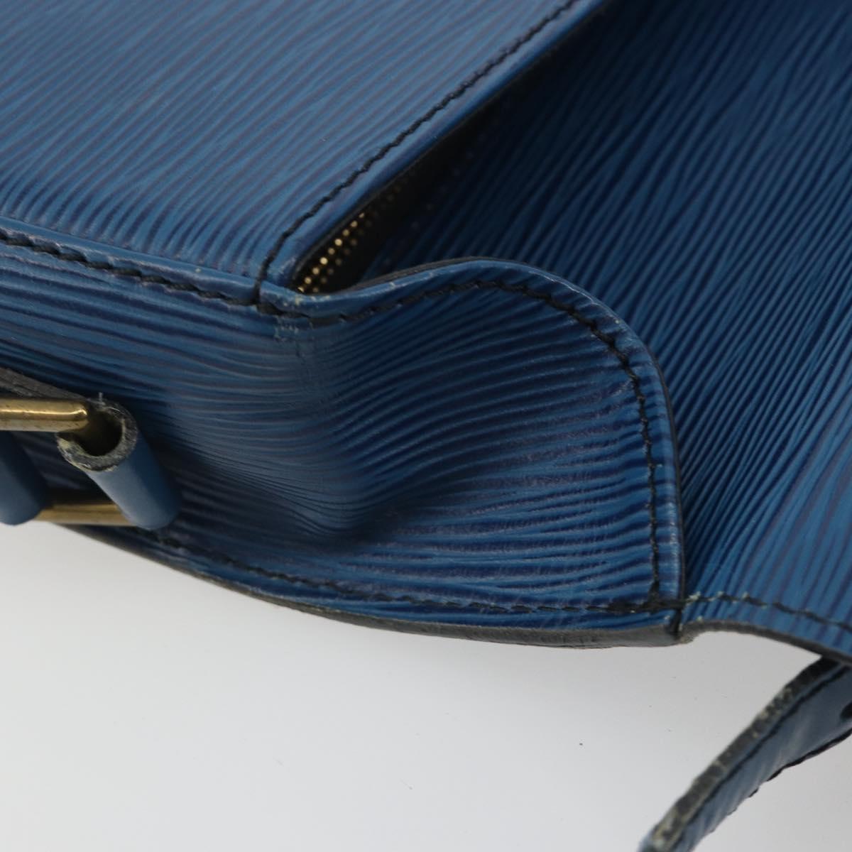 LOUIS VUITTON Epi Saint Cloud GM Shoulder Bag Blue M52195 LV Auth ep15188