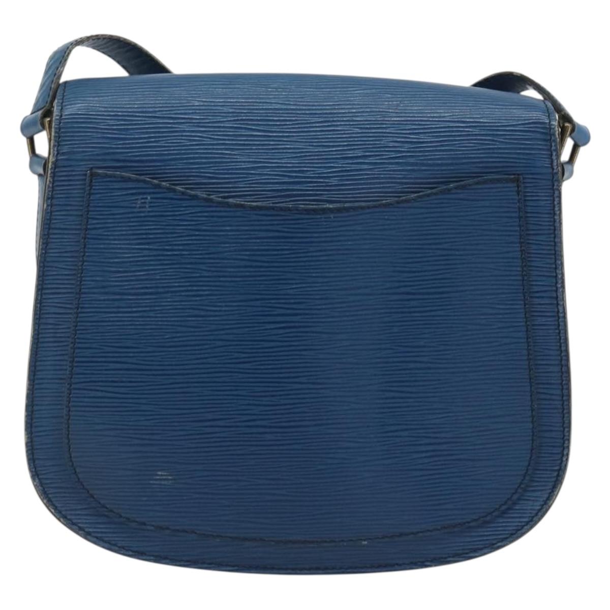 LOUIS VUITTON Epi Saint Cloud GM Shoulder Bag Blue M52195 LV Auth ep15188