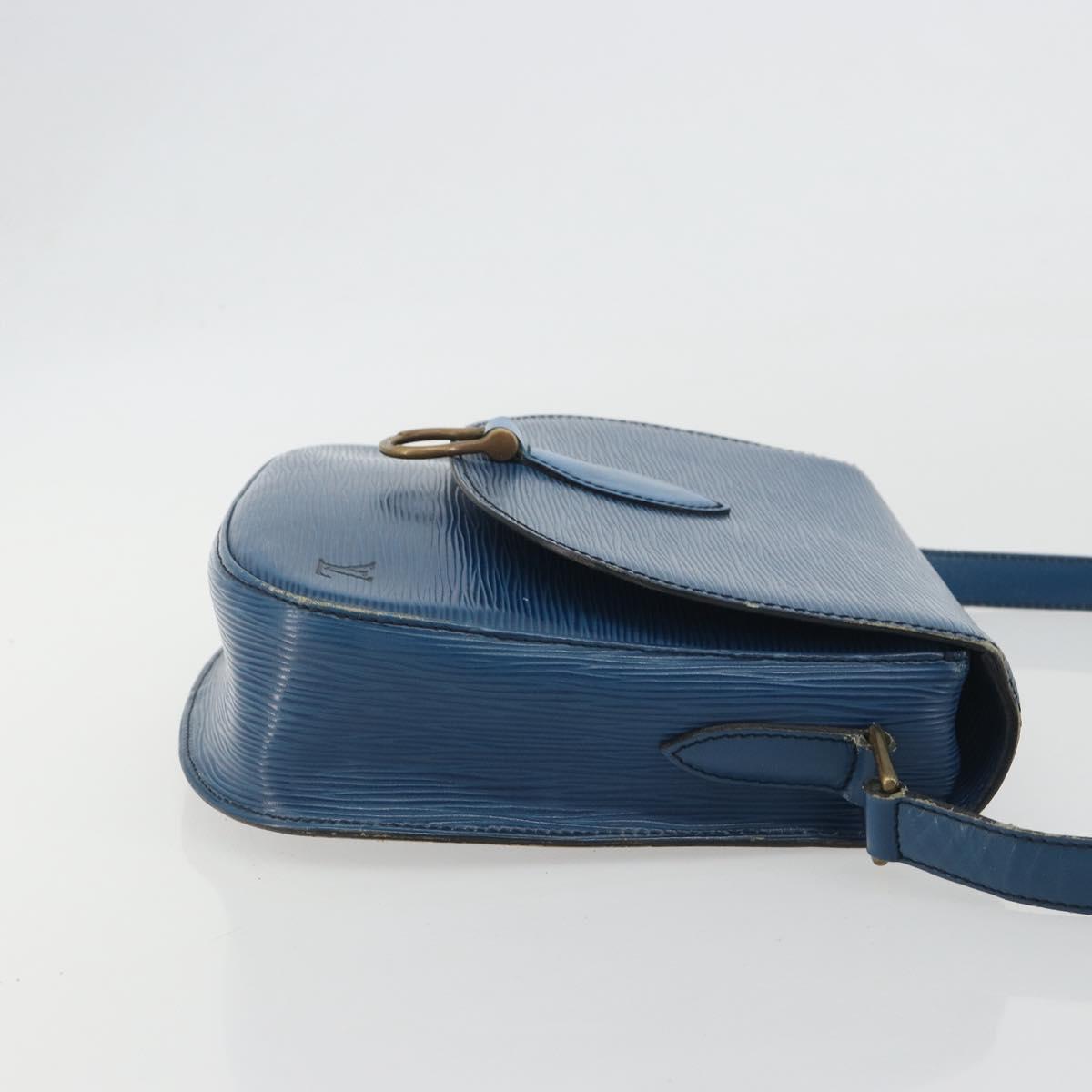 LOUIS VUITTON Epi Saint Cloud GM Shoulder Bag Blue M52195 LV Auth ep15188