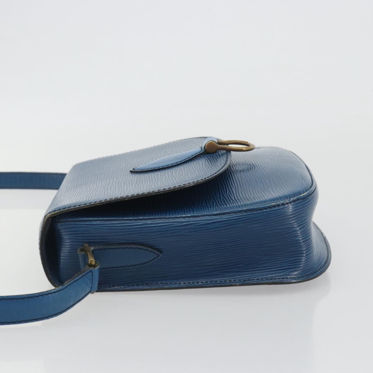 LOUIS VUITTON Epi Saint Cloud GM Shoulder Bag Blue M52195 LV Auth ep15188
