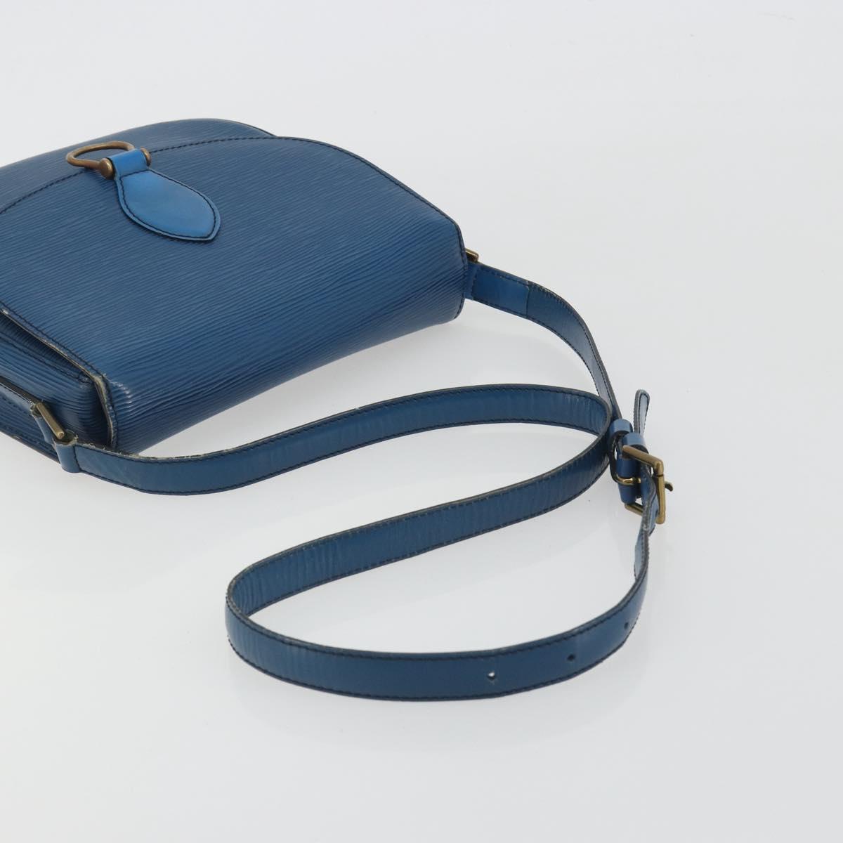 LOUIS VUITTON Epi Saint Cloud GM Shoulder Bag Blue M52195 LV Auth ep15188