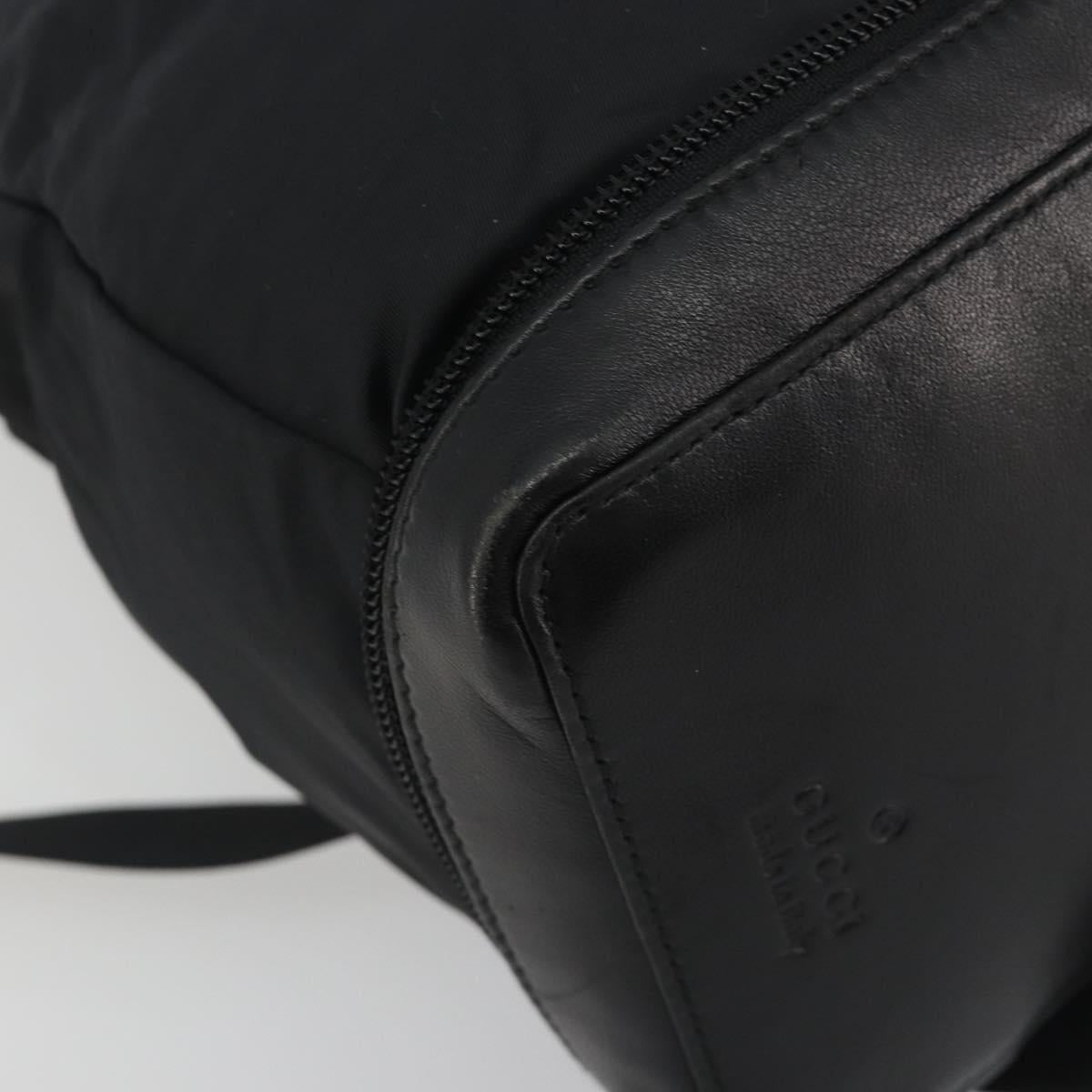 GUCCI Hand Bag Leather Black Silver 019 0341 Auth ep15190