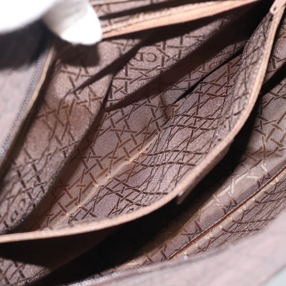 Christian Dior Canage Hand Bag Canvas Black Gold Tone Auth ep15200