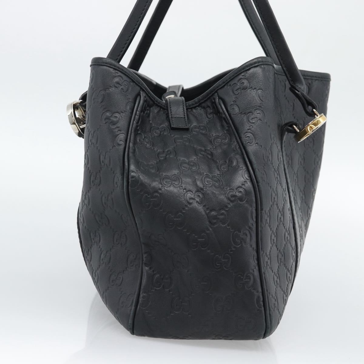 GUCCI GuccissimaGG Tote Bag Leather Black Gold 232957 Auth ep15205V