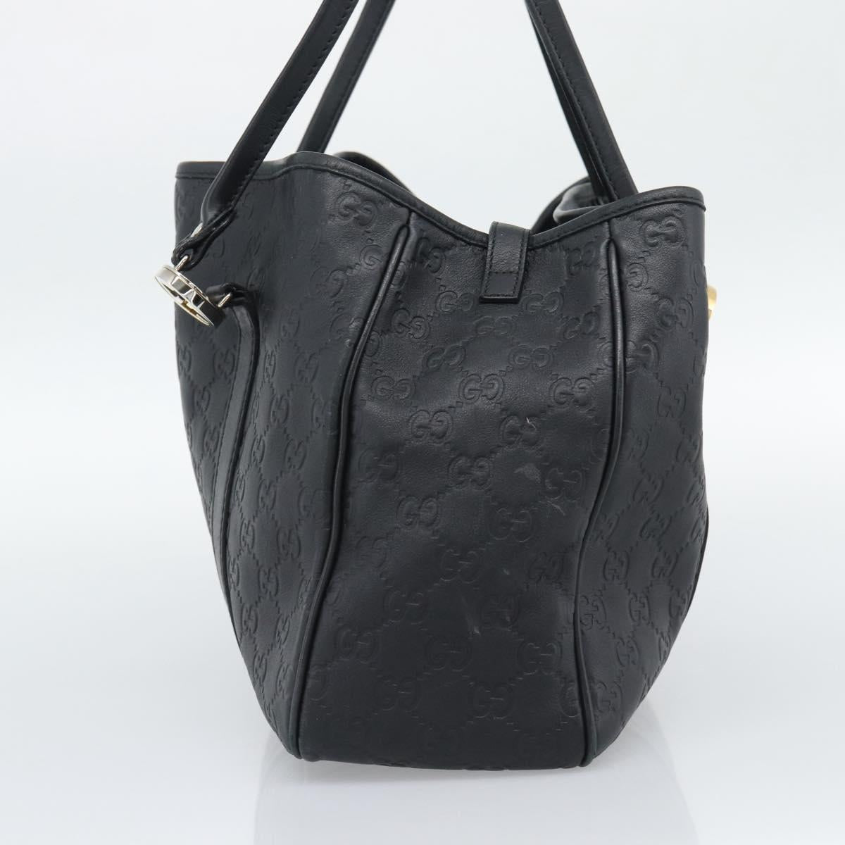 GUCCI GuccissimaGG Tote Bag Leather Black Gold 232957 Auth ep15205V