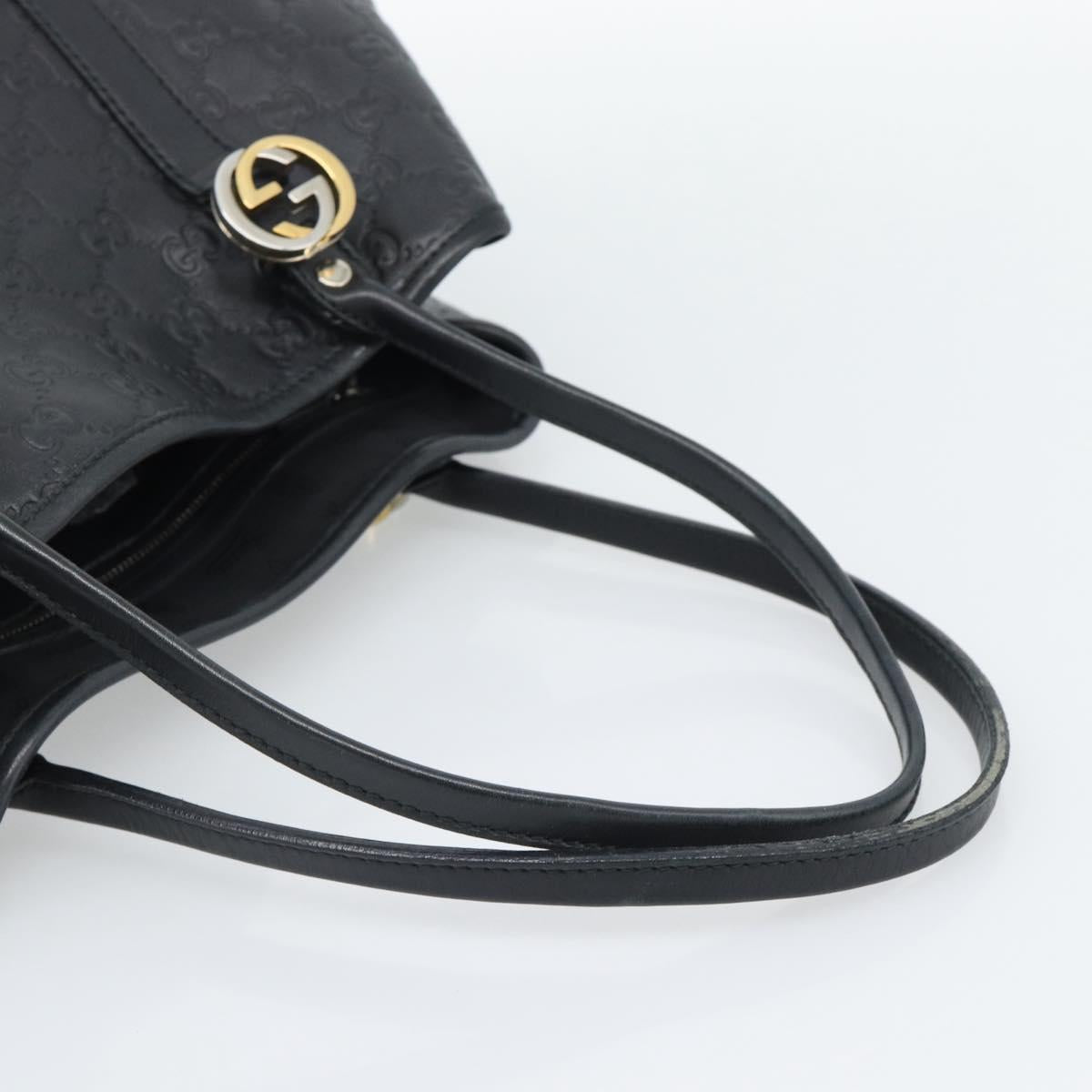 GUCCI GuccissimaGG Tote Bag Leather Black Gold 232957 Auth ep15205V
