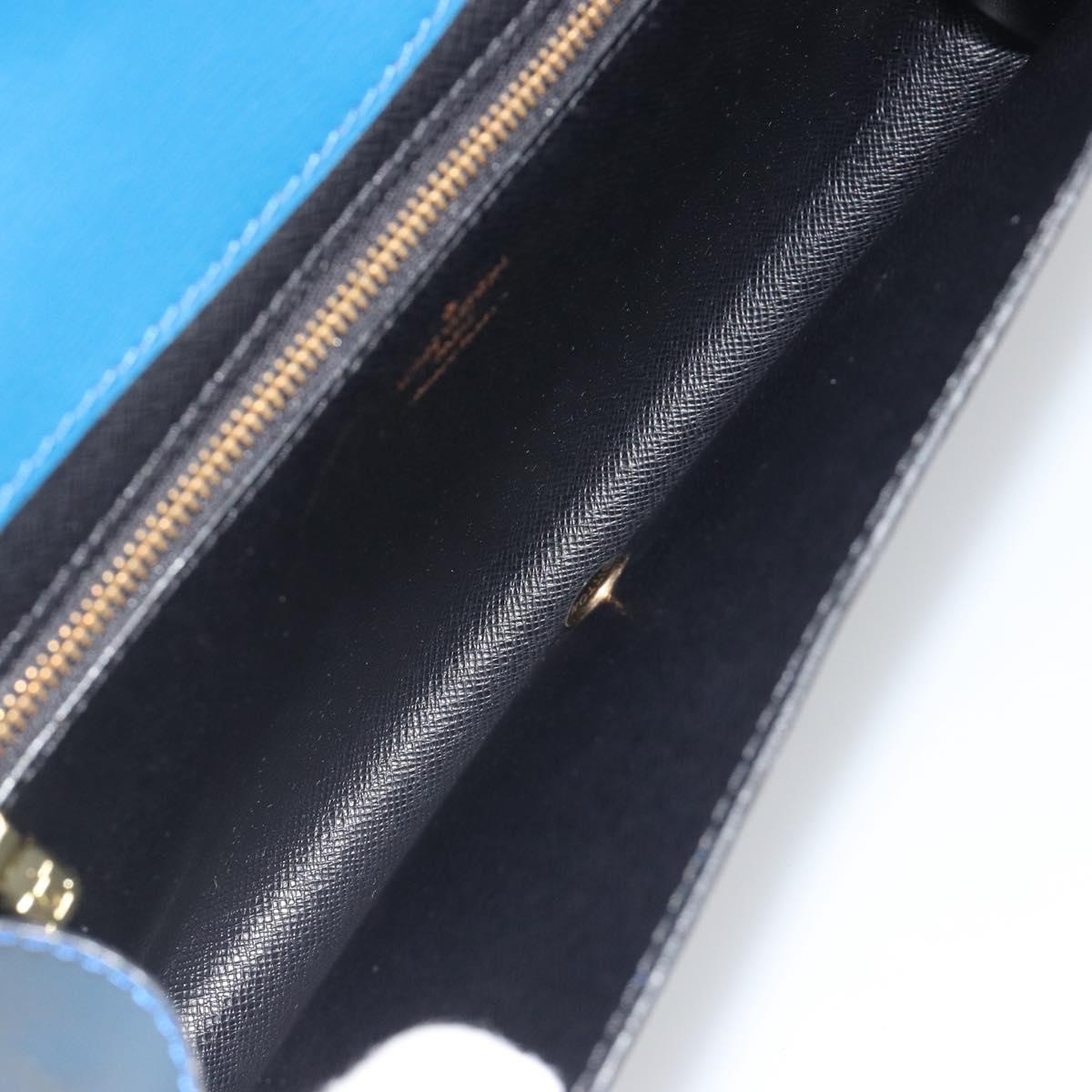 LOUIS VUITTON Epi Art Deco Clutch Bag Blue M52635 LV Auth ep15208