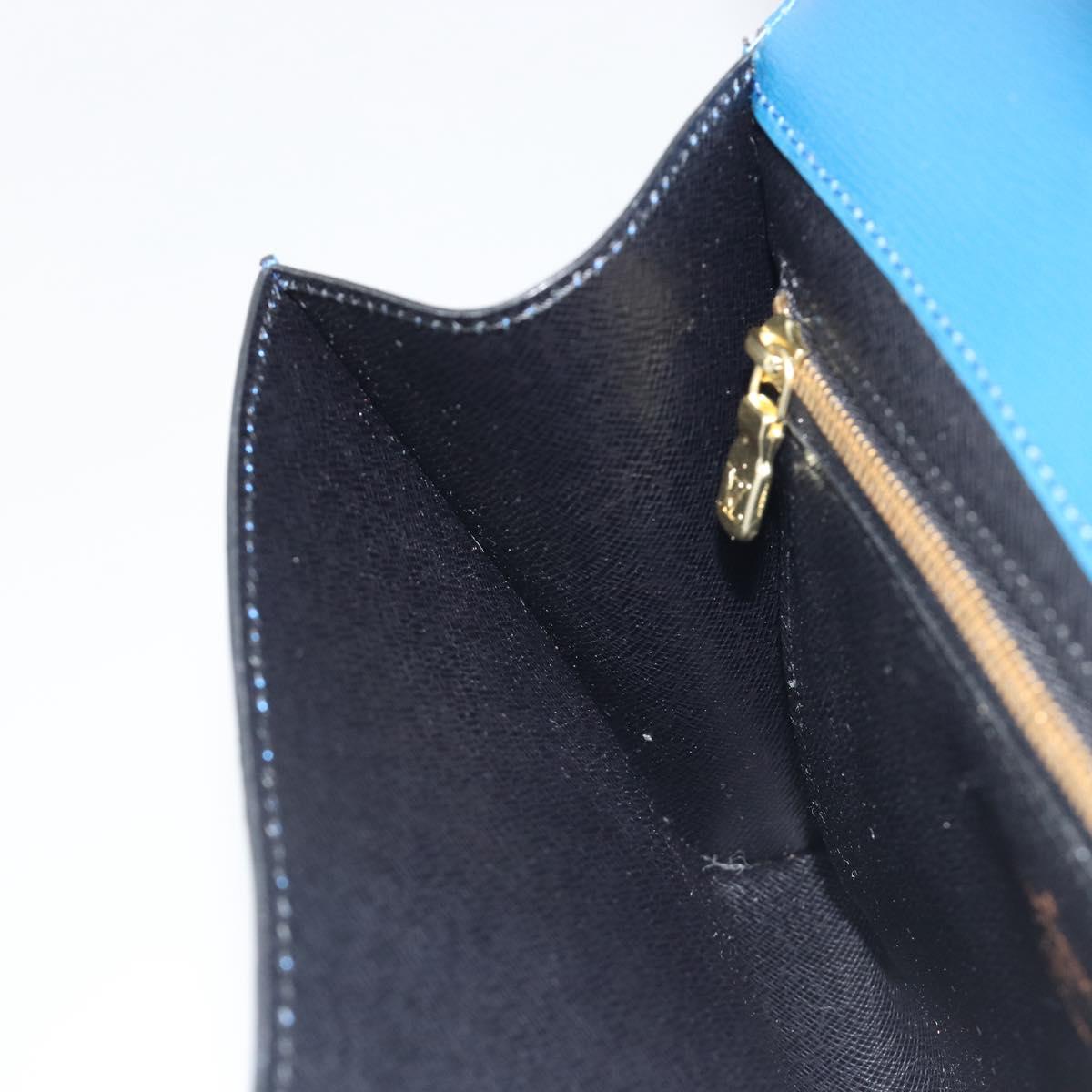 LOUIS VUITTON Epi Art Deco Clutch Bag Blue M52635 LV Auth ep15208
