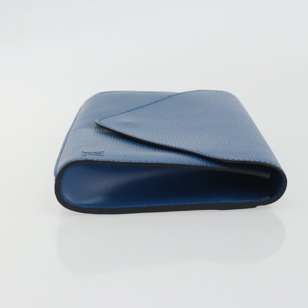 LOUIS VUITTON Epi Art Deco Clutch Bag Blue M52635 LV Auth ep15208