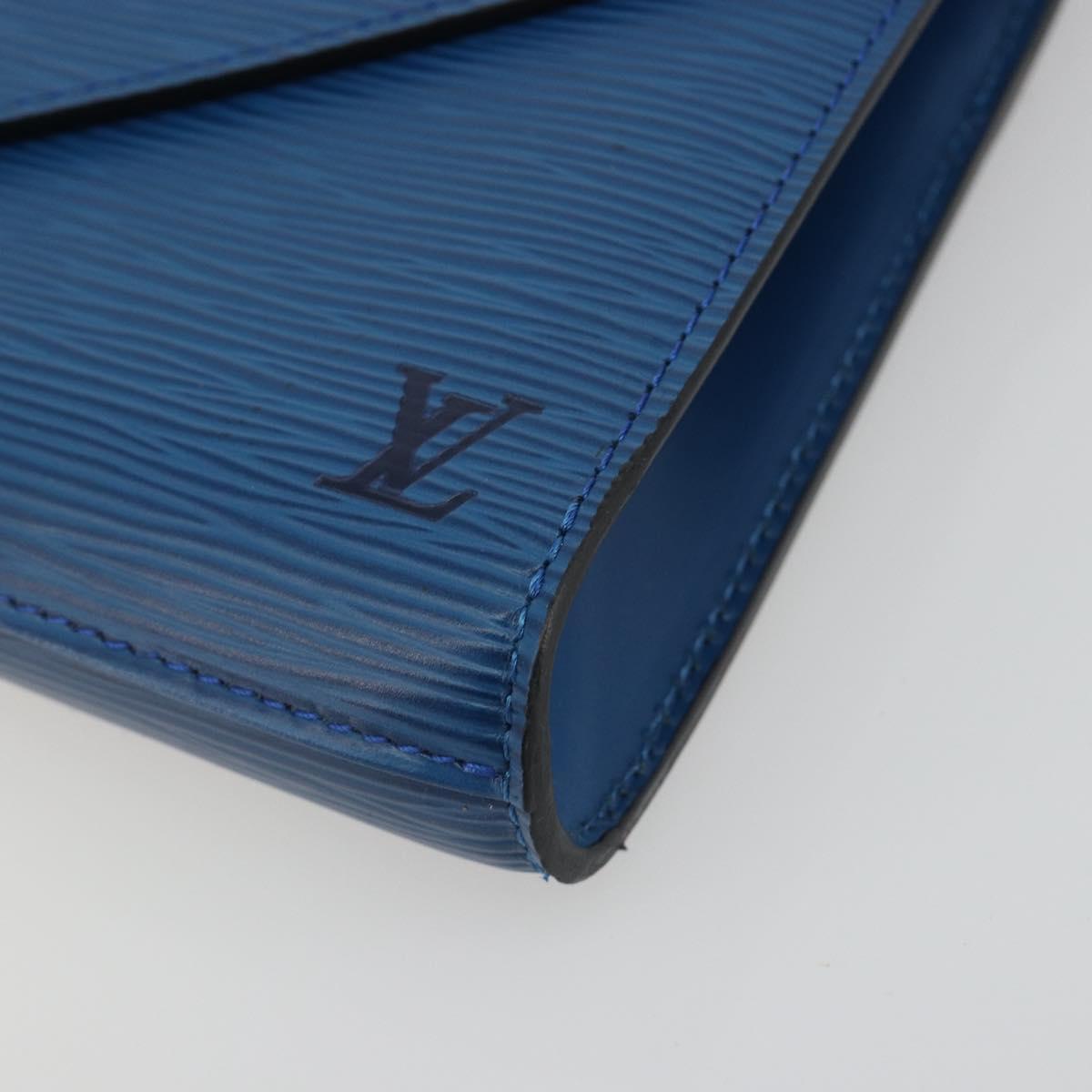 LOUIS VUITTON Epi Art Deco Clutch Bag Blue M52635 LV Auth ep15208