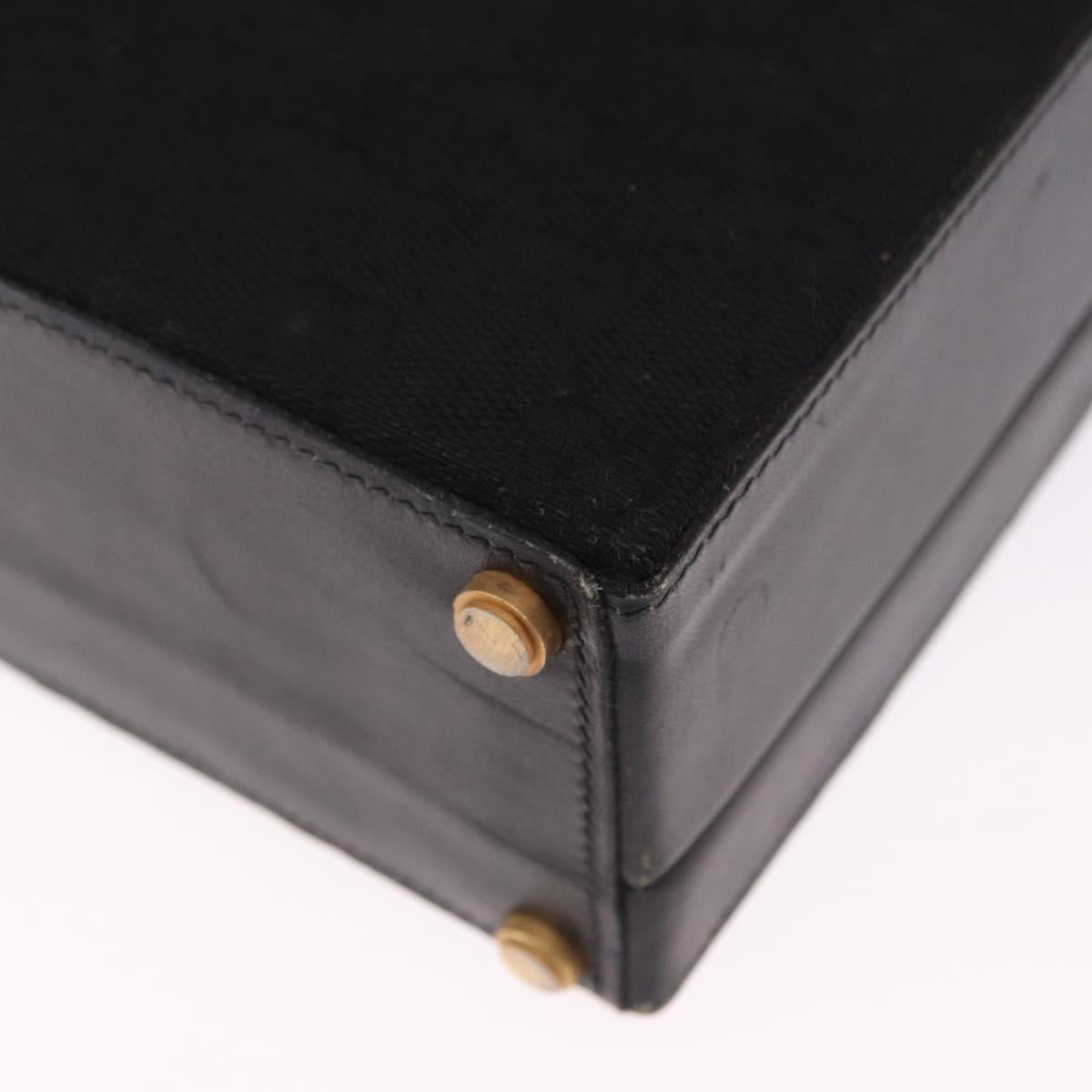 GUCCI GG Canvas Trunk Black Gold Tone Auth ep15209