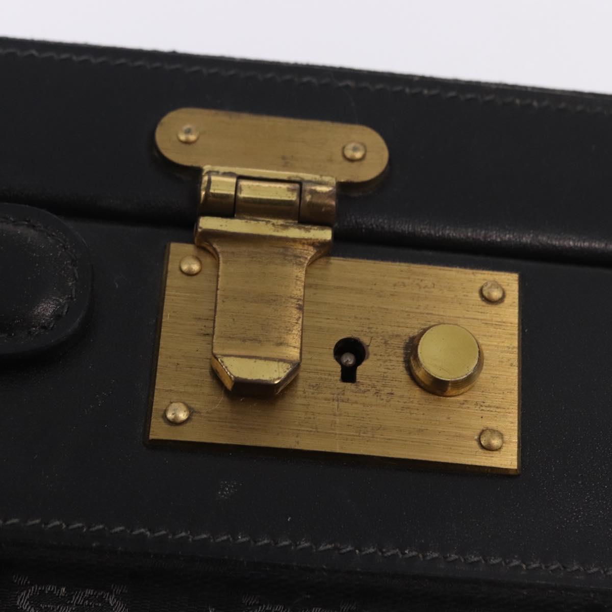 GUCCI GG Canvas Trunk Black Gold Tone Auth ep15209