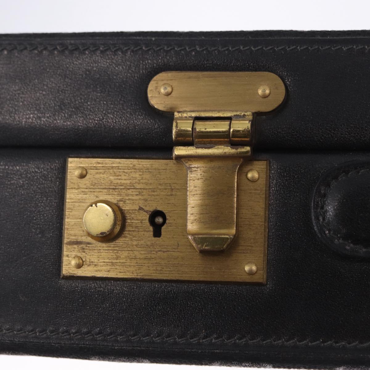 GUCCI GG Canvas Trunk Black Gold Tone Auth ep15209