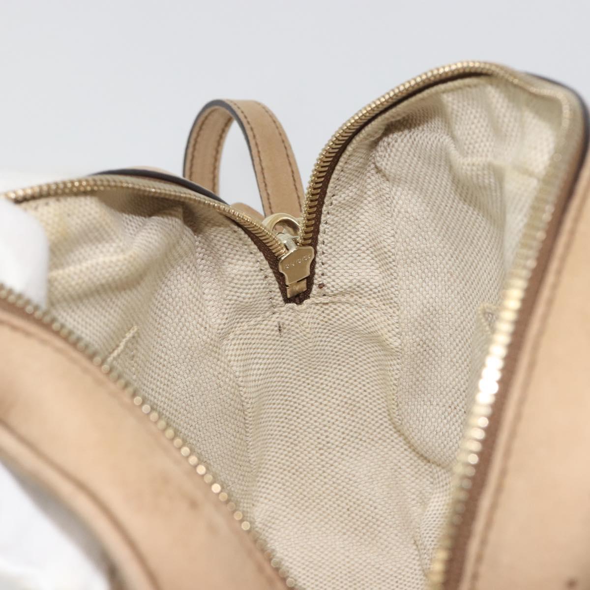 GUCCI Soho Shoulder Bag Leather Beige Gold Tone 308364 Auth ep15215