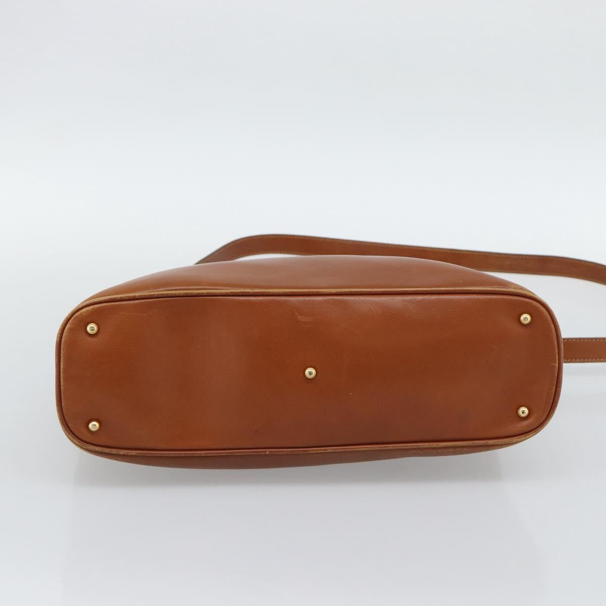 GUCCI Bamboo Hand Bag Leather 2way Brown Gold Tone 000 2214 0289 Auth ep15218