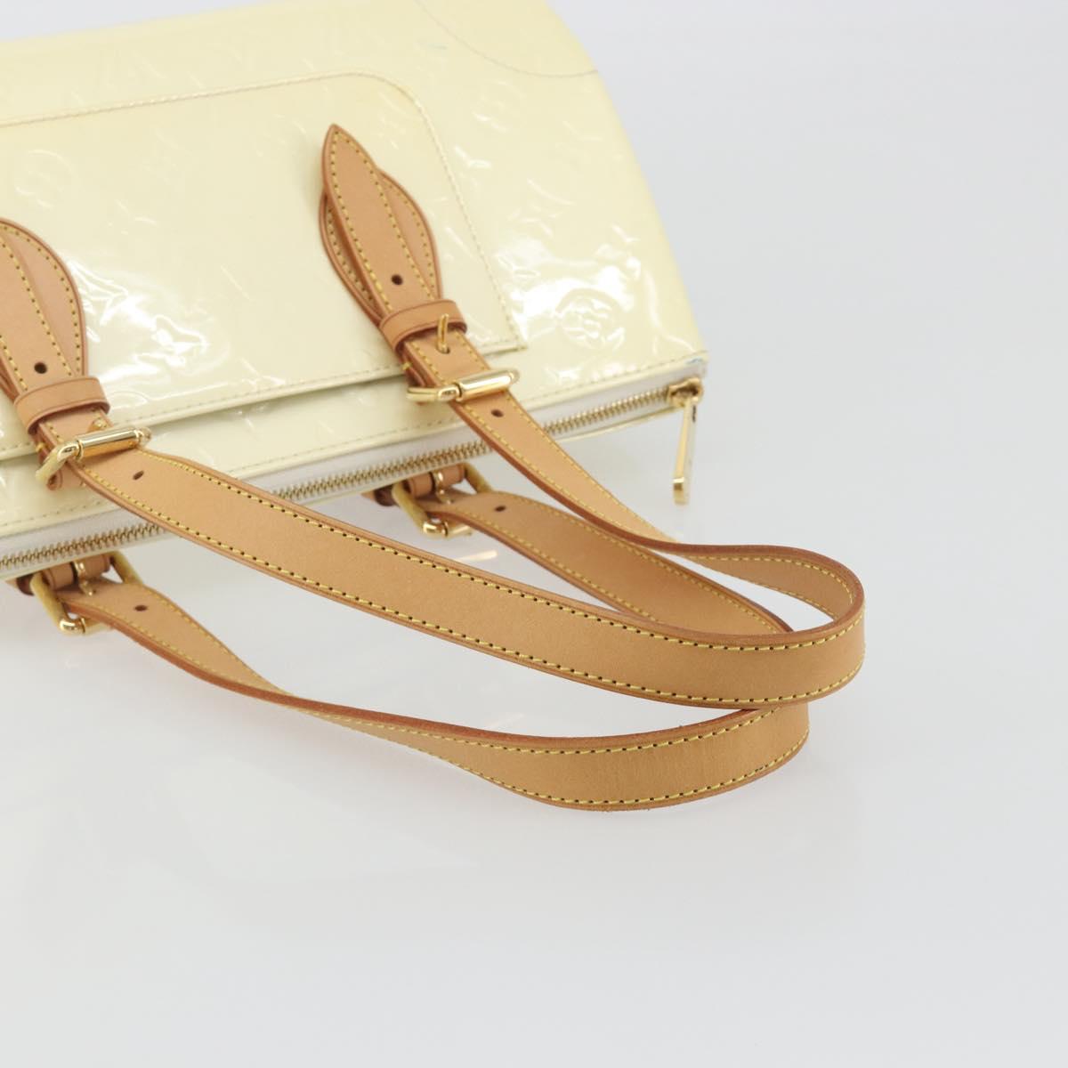 LOUIS VUITTON Monogram Vernis Rosewood Avenue Hand Bag Perle M93508 Auth ep15223