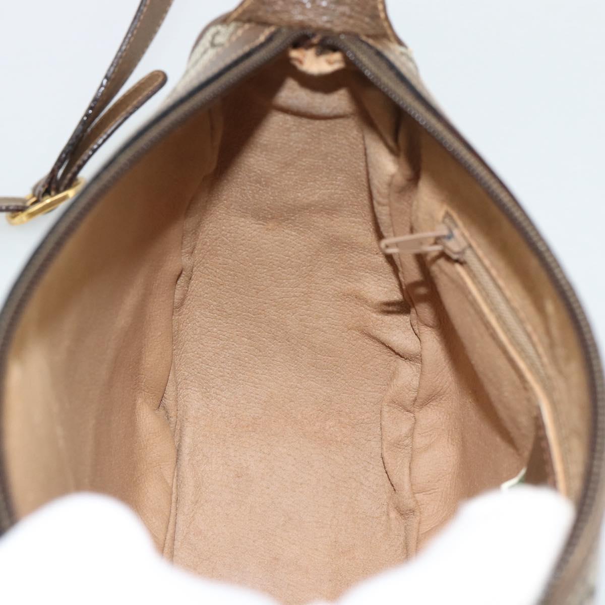 GUCCI GG Supreme Shoulder Bag PVC Leather Beige Gold Tone 89 02 032 Auth ep15231