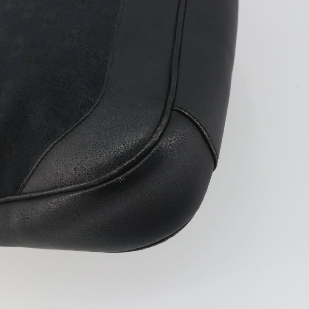 GUCCI GG Canvas Bamboo Hand Bag 2way Black Silver 001 4095 Auth ep15232