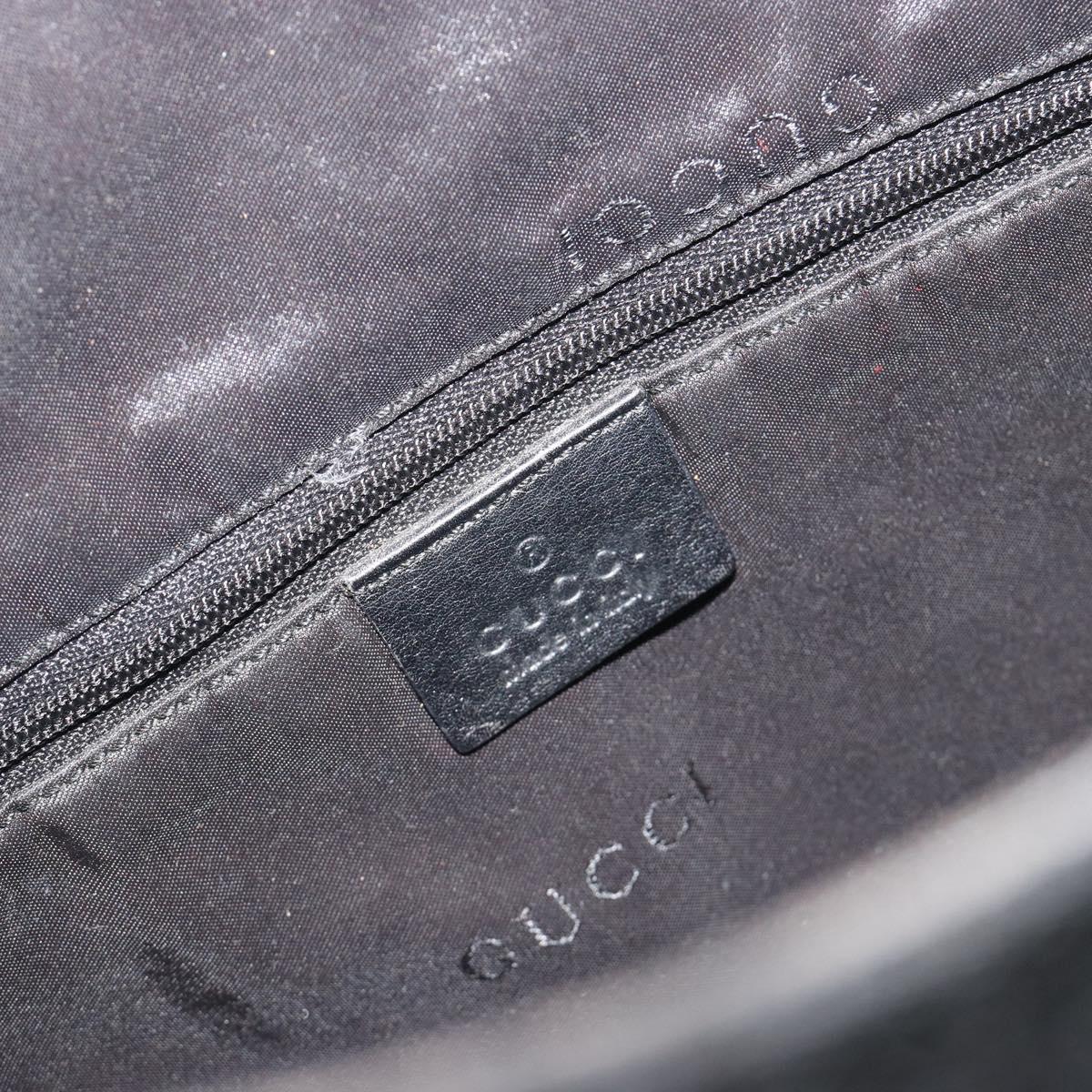 GUCCI GG Canvas Bamboo Hand Bag 2way Black Silver 001 4095 Auth ep15232