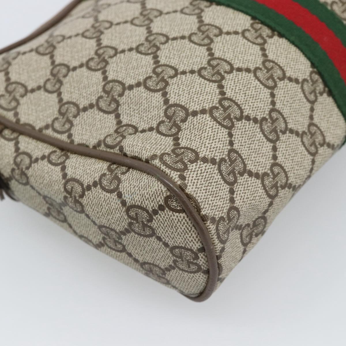 GUCCI GG Supreme Clutch Bag PVC Leather Beige 89 01 012 Auth ep15235