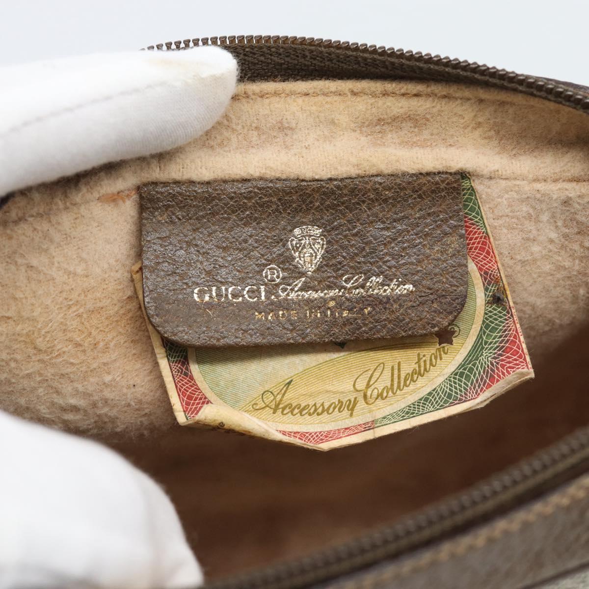 GUCCI GG Supreme Clutch Bag PVC Leather Beige 89 01 012 Auth ep15235
