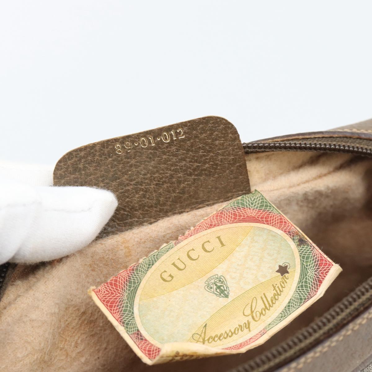 GUCCI GG Supreme Clutch Bag PVC Leather Beige 89 01 012 Auth ep15235