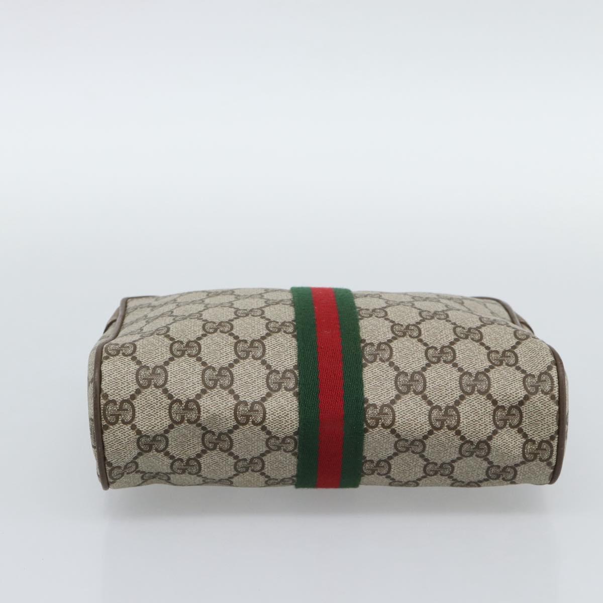 GUCCI GG Supreme Clutch Bag PVC Leather Beige 89 01 012 Auth ep15235