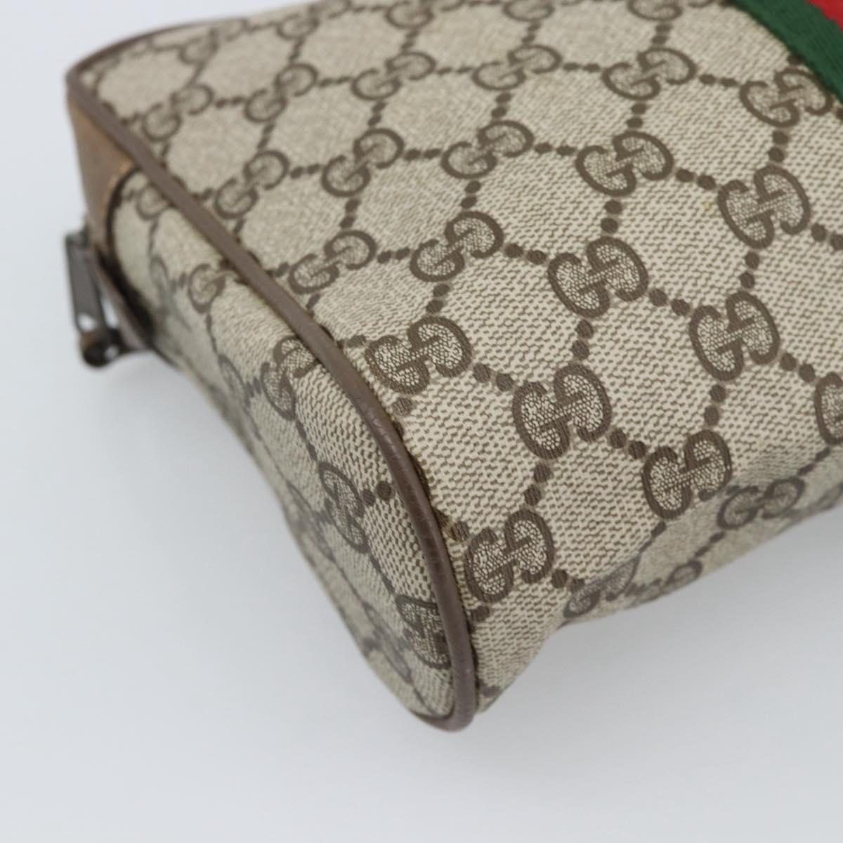GUCCI GG Supreme Clutch Bag PVC Leather Beige 89 01 012 Auth ep15235