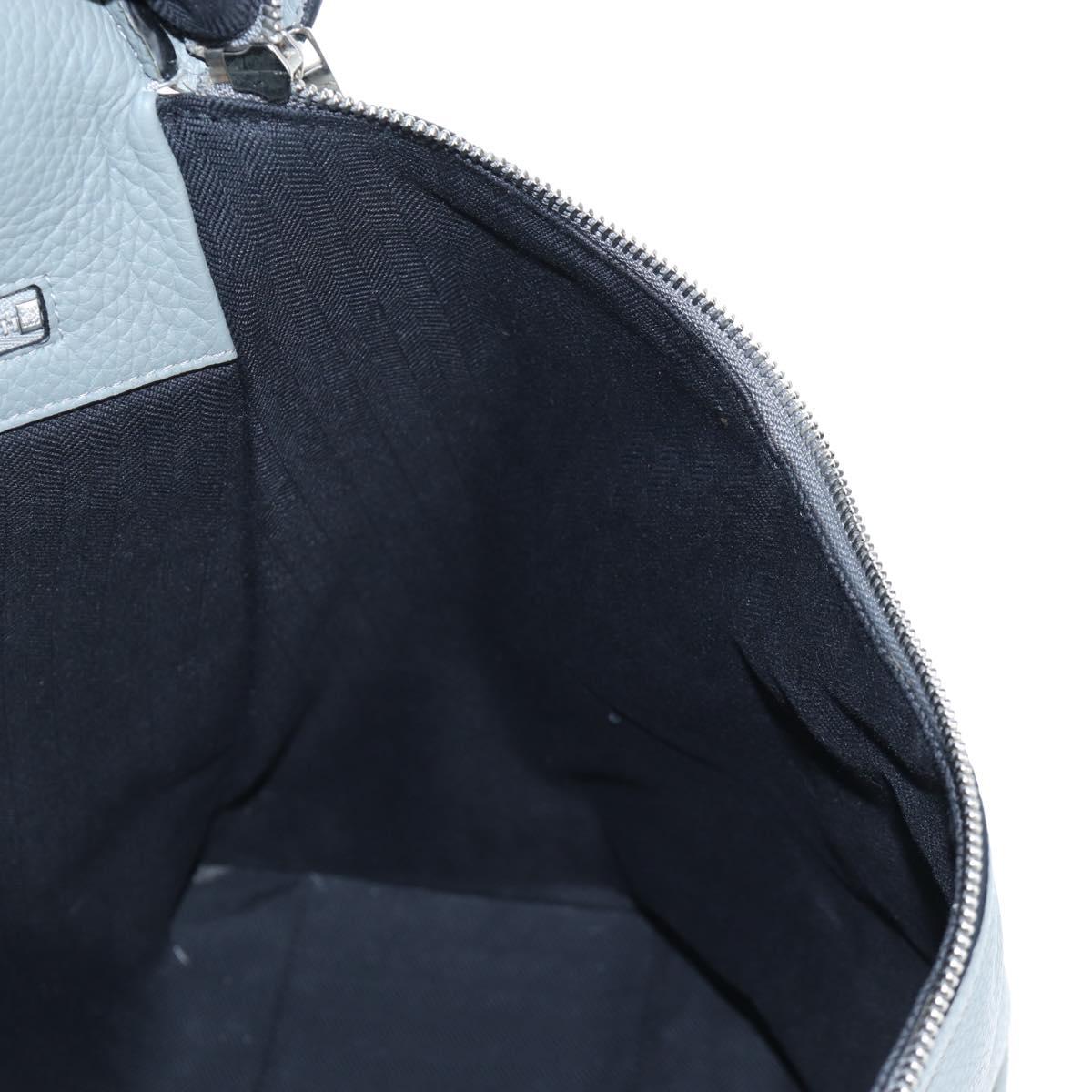 LOEWE Backpack Leather Gray Silver Auth ep15239V