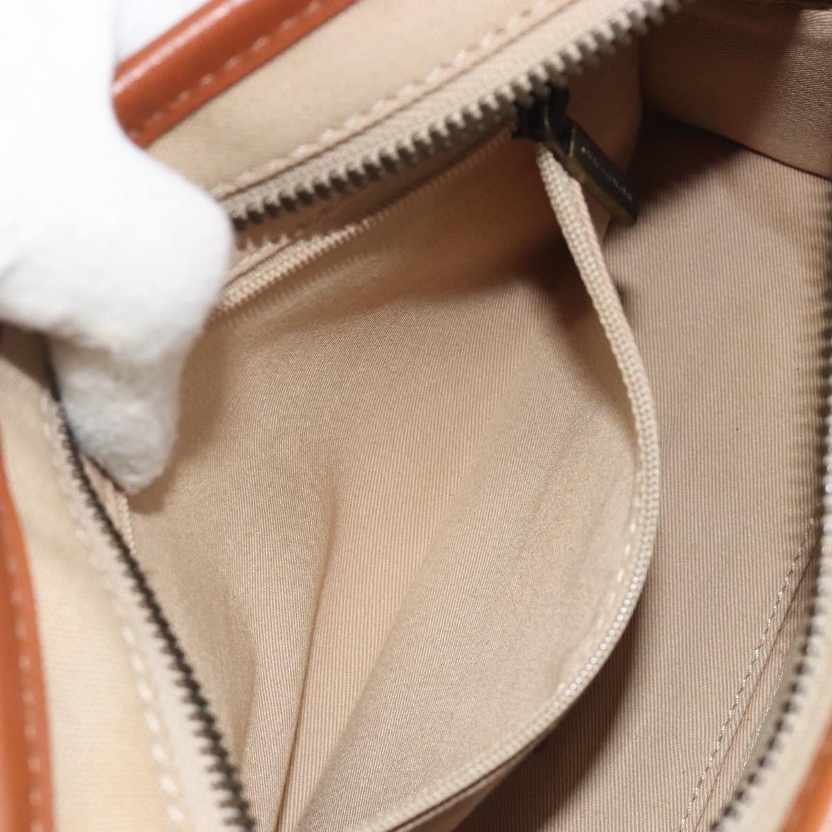 BURBERRY Shoulder Bag Canvas Beige Gold Tone Auth ep15241A